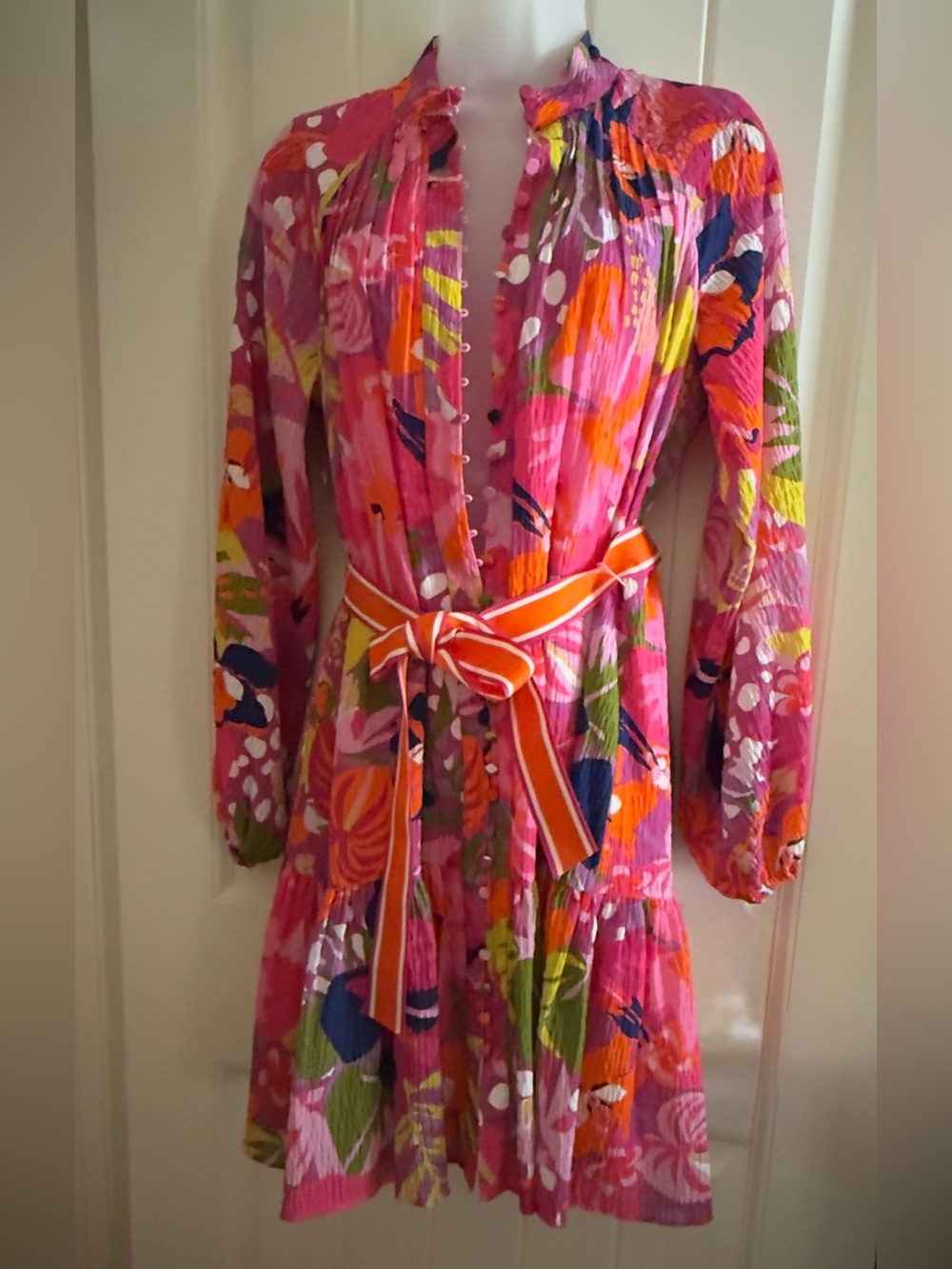 ANTONIO MELANI Brynn Pin Tack Colorful Patterned Dress
